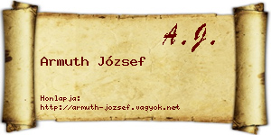 Armuth József névjegykártya